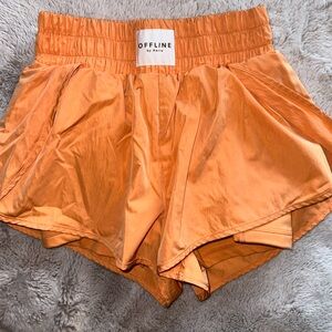 Orange Aerie Offline Athletic Shorts